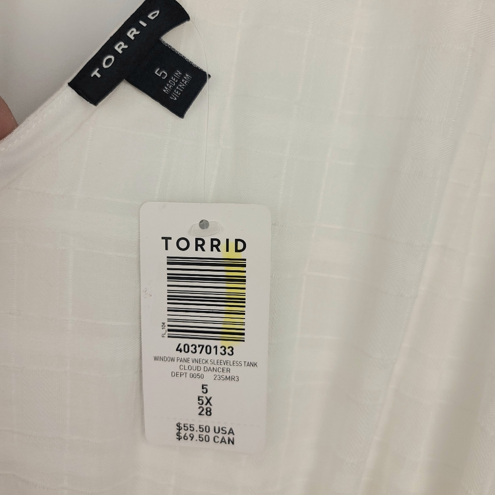 Torrid White Cottage Core, Coastal Cowgirl Babydoll Tank Top - Plus Size 5X - Picture 11 of 16